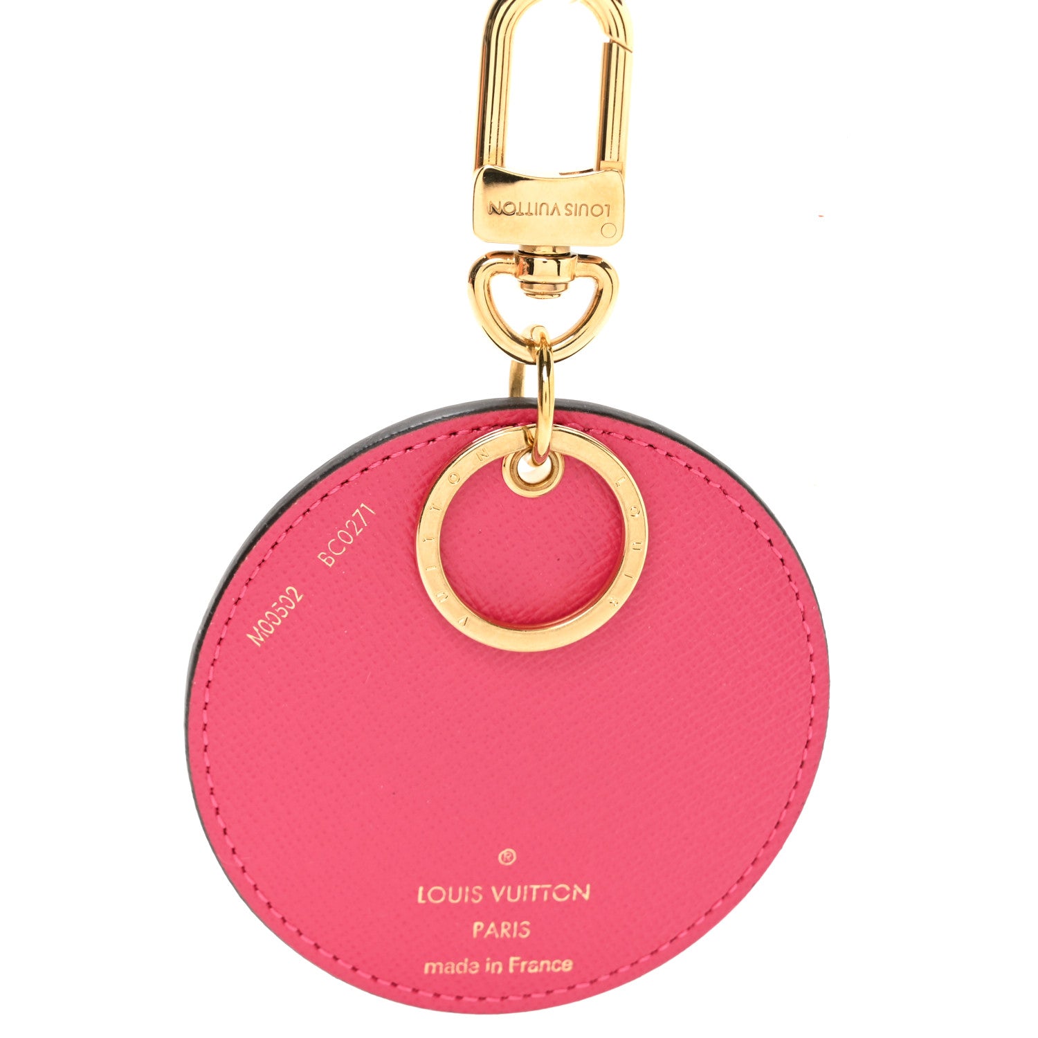 Louis Vuitton Damier Azur 2021 Christmas Animation Hollywood Bag Charm Fuchsia 4 of 5