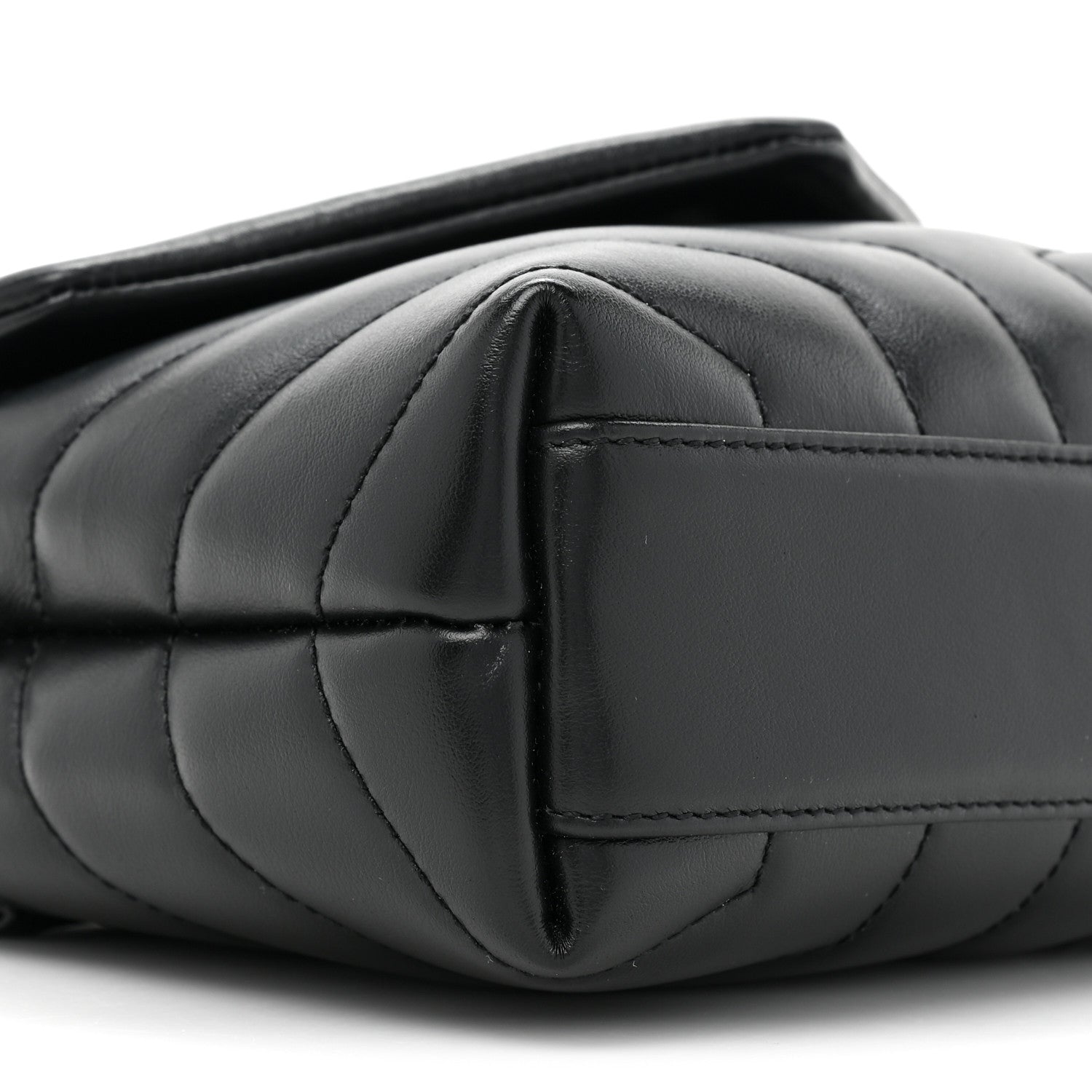 Saint Laurent Calfskin Y Quilted Monogram Monochrome Toy Loulou Crossbody Bag Black 10 of 10