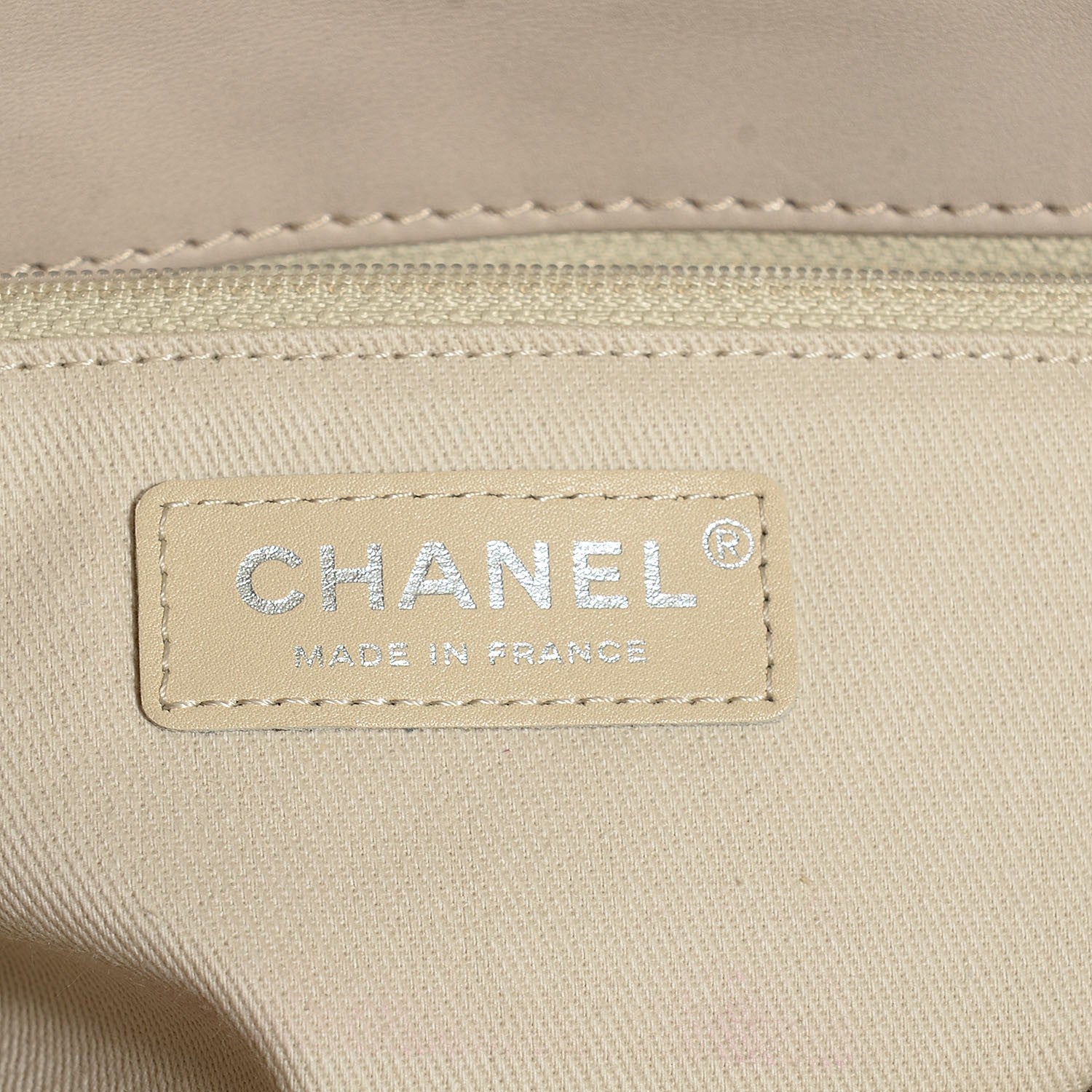 Chanel Calfskin Quilted Double Stitch Hamptons Clutch With Chain Beige Clair 6 of 7