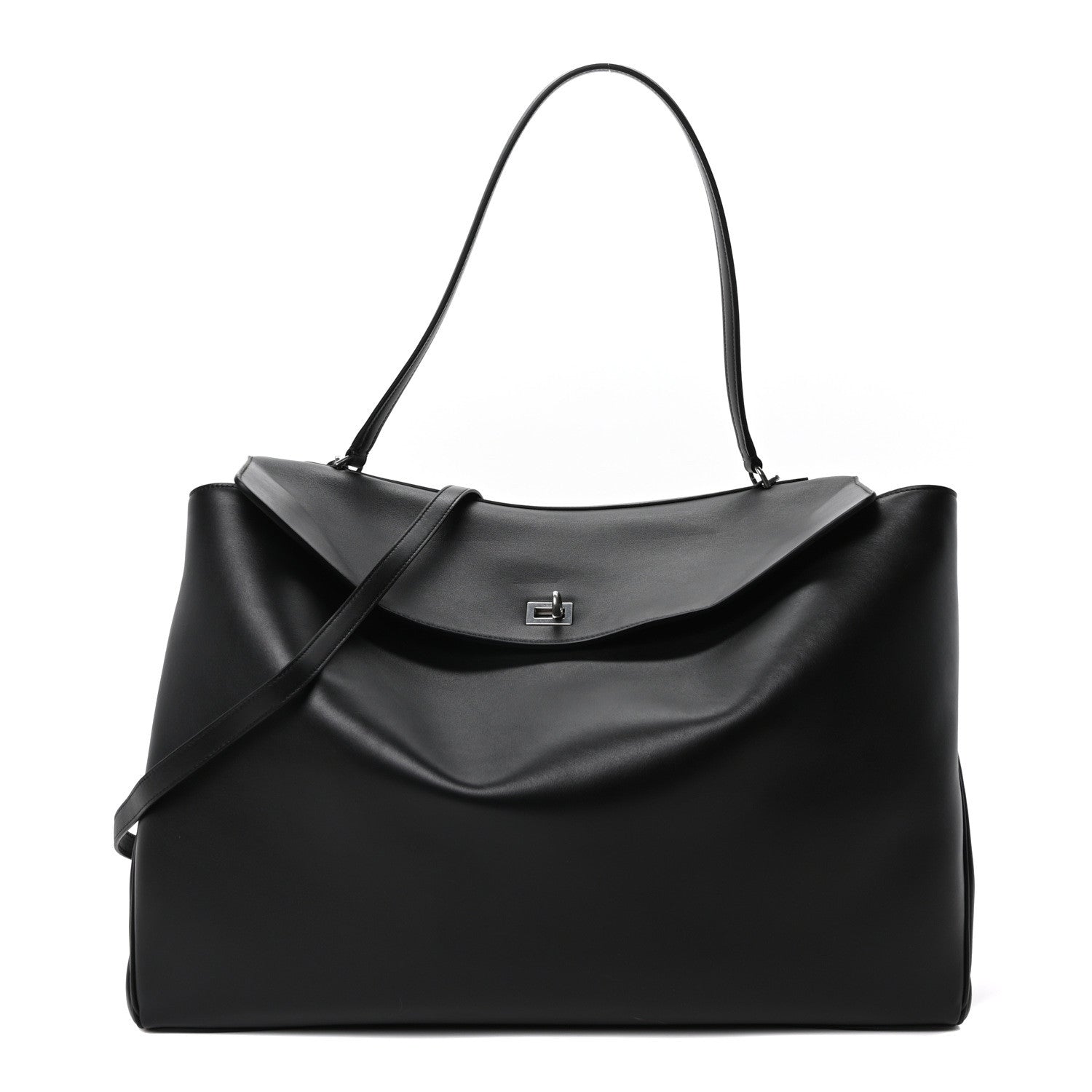 Balenciaga Smooth Calfskin Rodeo XL Top Handle Handbag Black 1 of 9