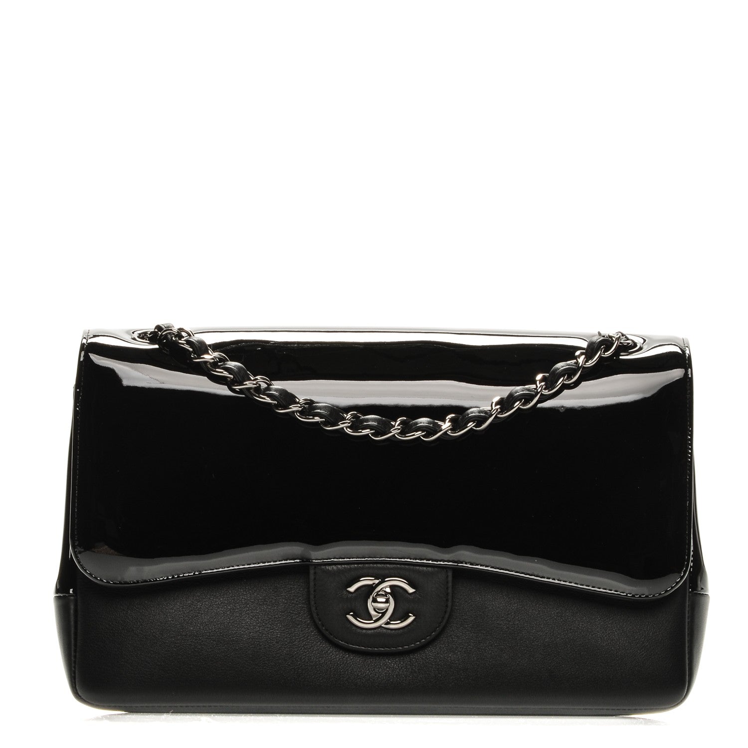 Chanel Patent Calfskin Jumbo Classic Pure Double Flap Black 1 of 7
