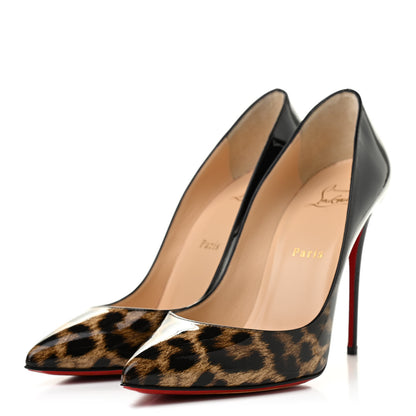 Christian Louboutin Patent Degrade Leopard Pigalle Follies 100 Pumps 39.5 Leopard Black 3 of 9