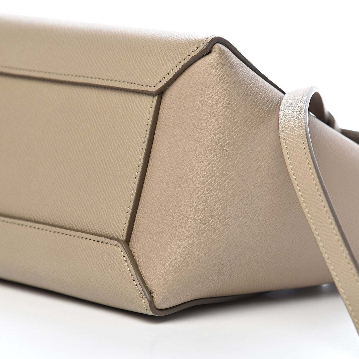 Grained Calfskin Micro Belt Bag Light Taupe