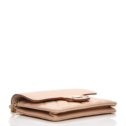 Chanel Calfskin Quilted Archi Chic Wallet On Chain WOC Beige 4 of 8