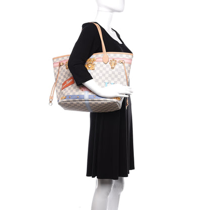 Louis Vuitton Damier Azur Summer Trunks Neo Neverfull MM 2 of 11