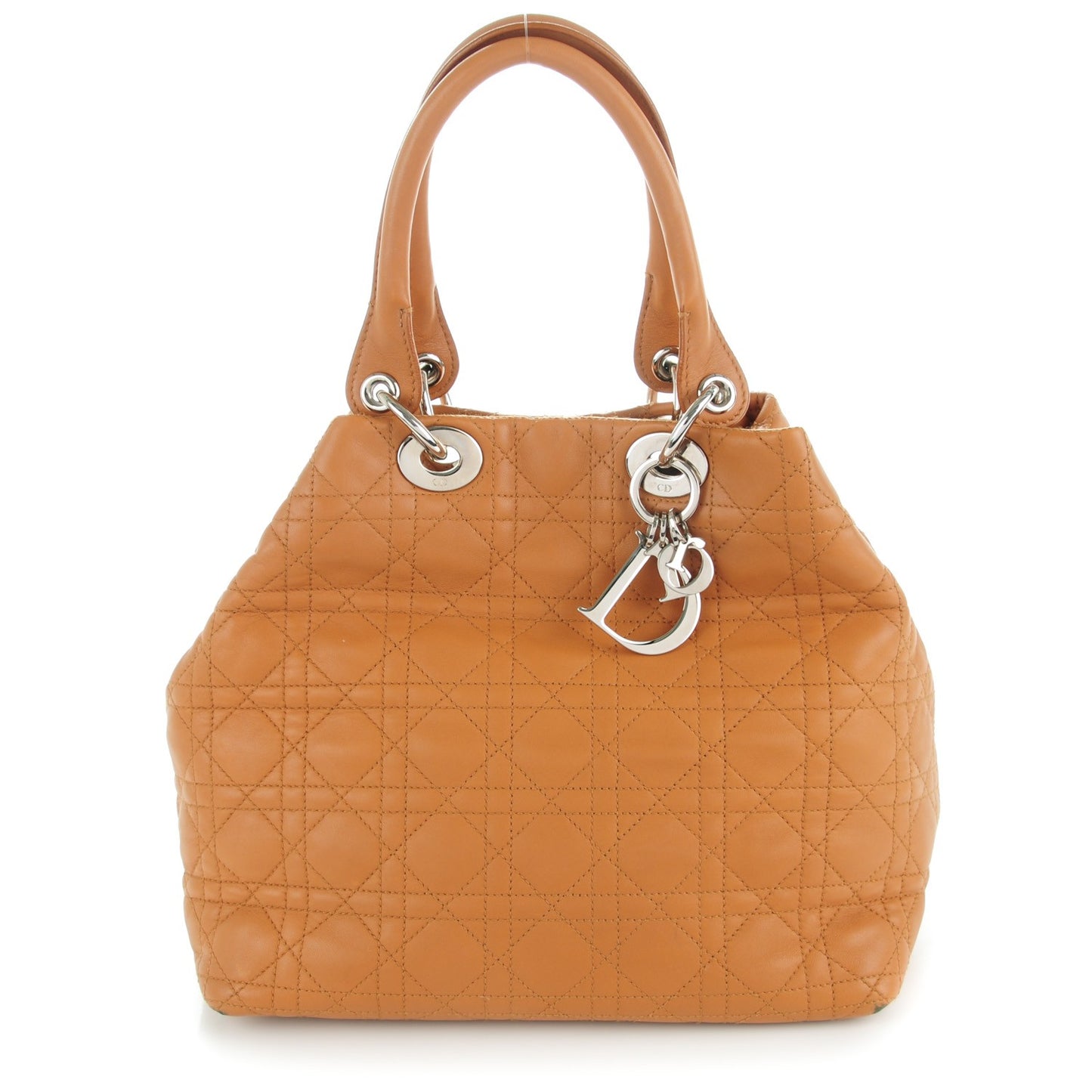 Lambskin Cannage Soft Large Lady Dior Tote Tan