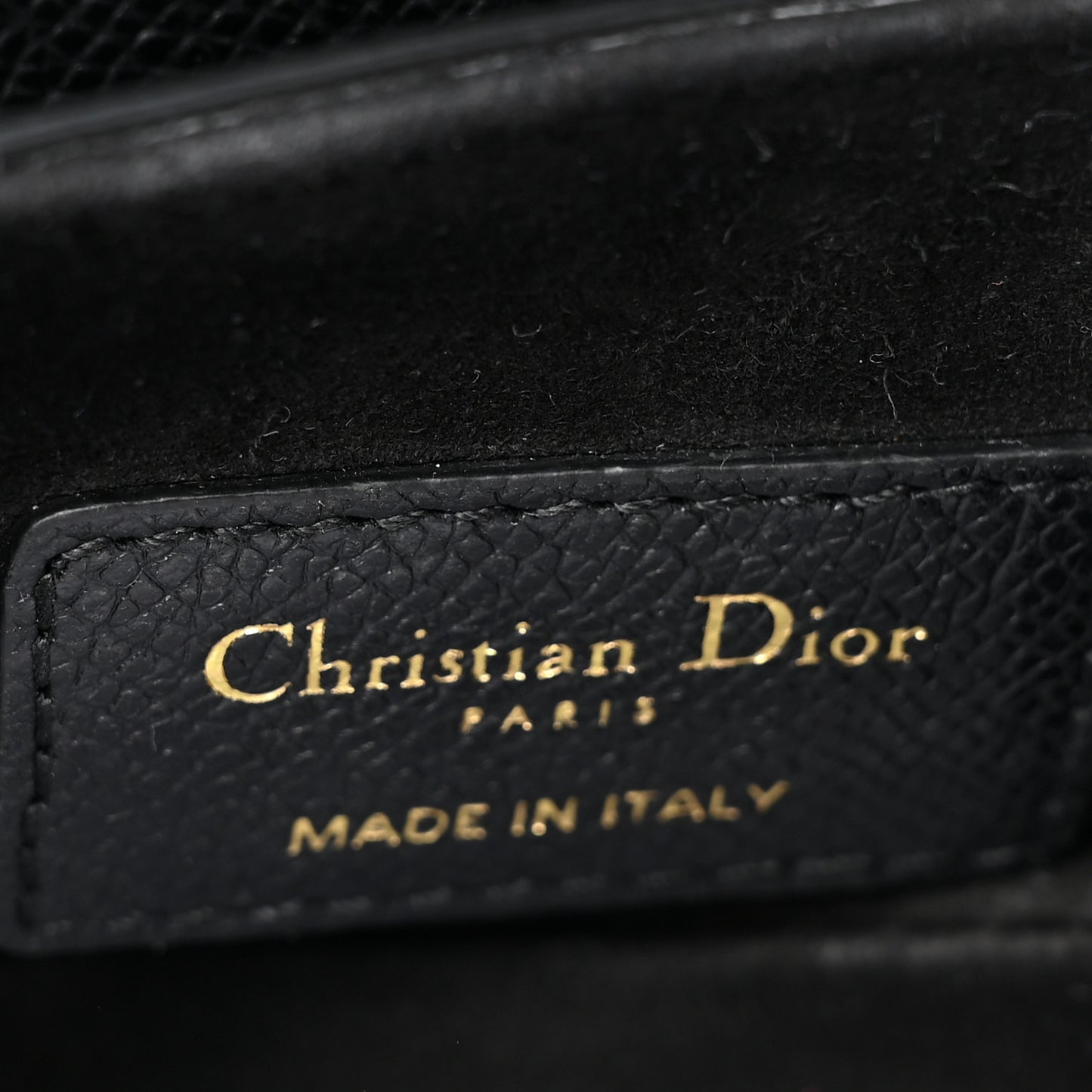Grained Calfskin Mini Saddle Bag Black