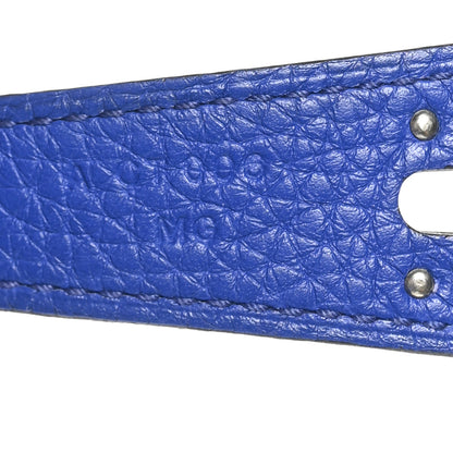 Hermes Taurillon Clemence Lindy 30 Bleu Electrique 7 of 10