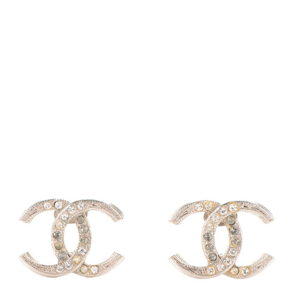 Chanel Crystal CC Earrings Silver 1 of 6