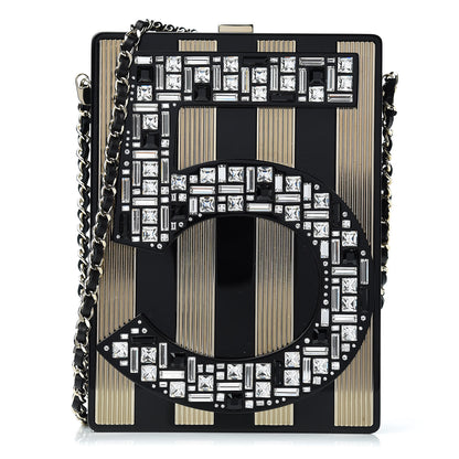 Chanel Plexiglass Strass N°5 Minaudiere Black Gold 1 of 11