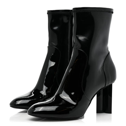 Louis Vuitton Patent Uniformes Silhouette Ankle Boots 38 Black 3 of 9
