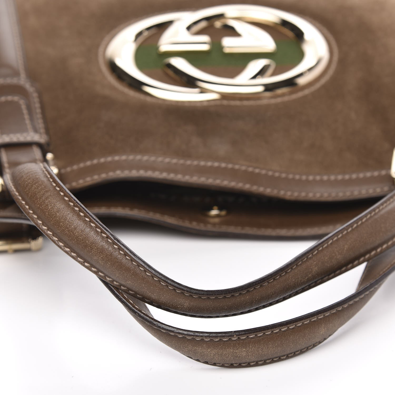 Gucci Suede Medium Britt Tote Brown 12 of 18