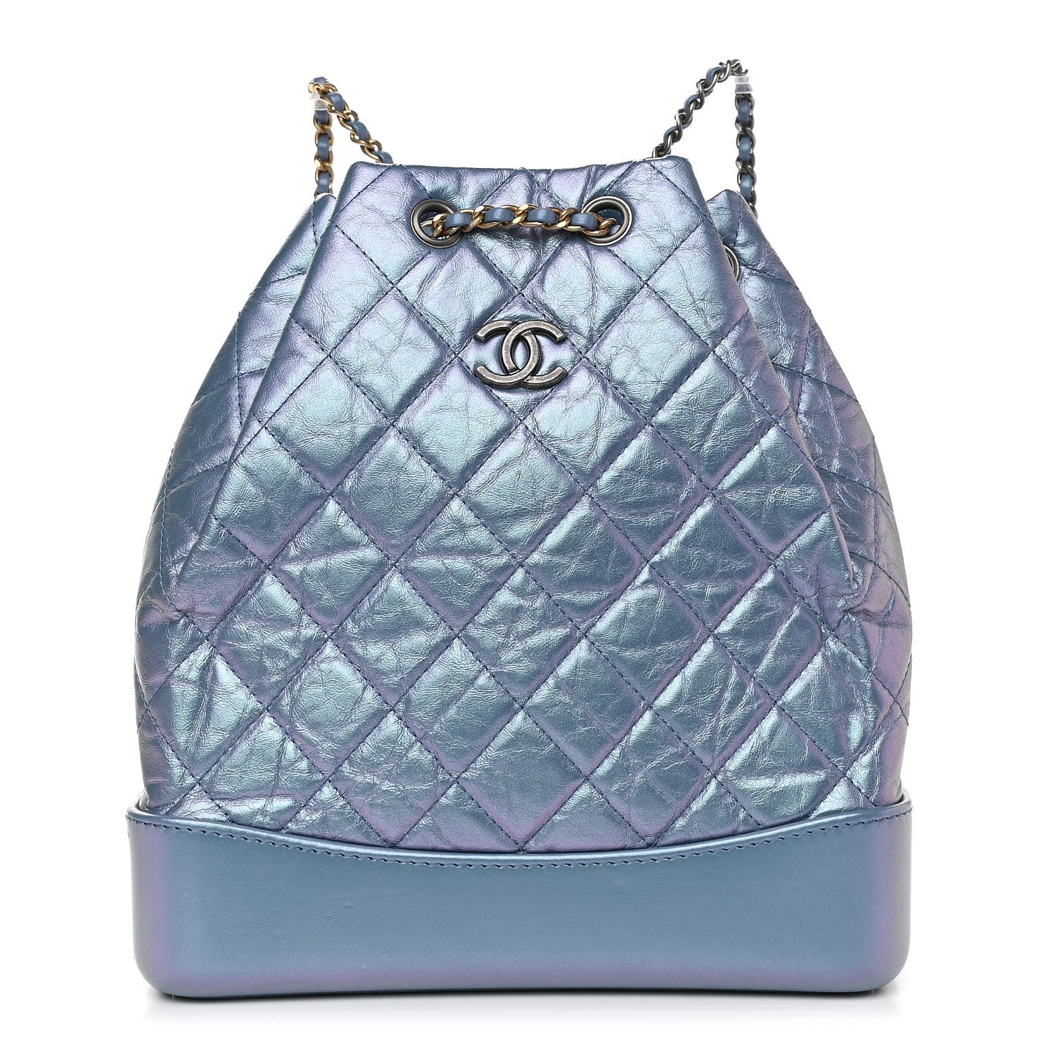Chanel Iridescent Lambskin Calfskin Quilted Gabrielle Backpack Light Purple 1 of 10