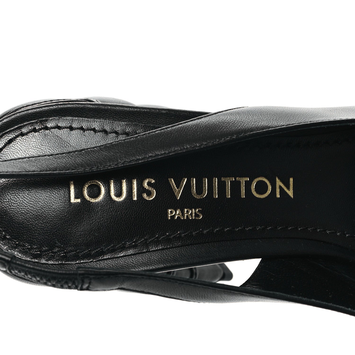 Louis Vuitton Lambskin Shake Slingback Pumps 38.5 Black 7 of 9