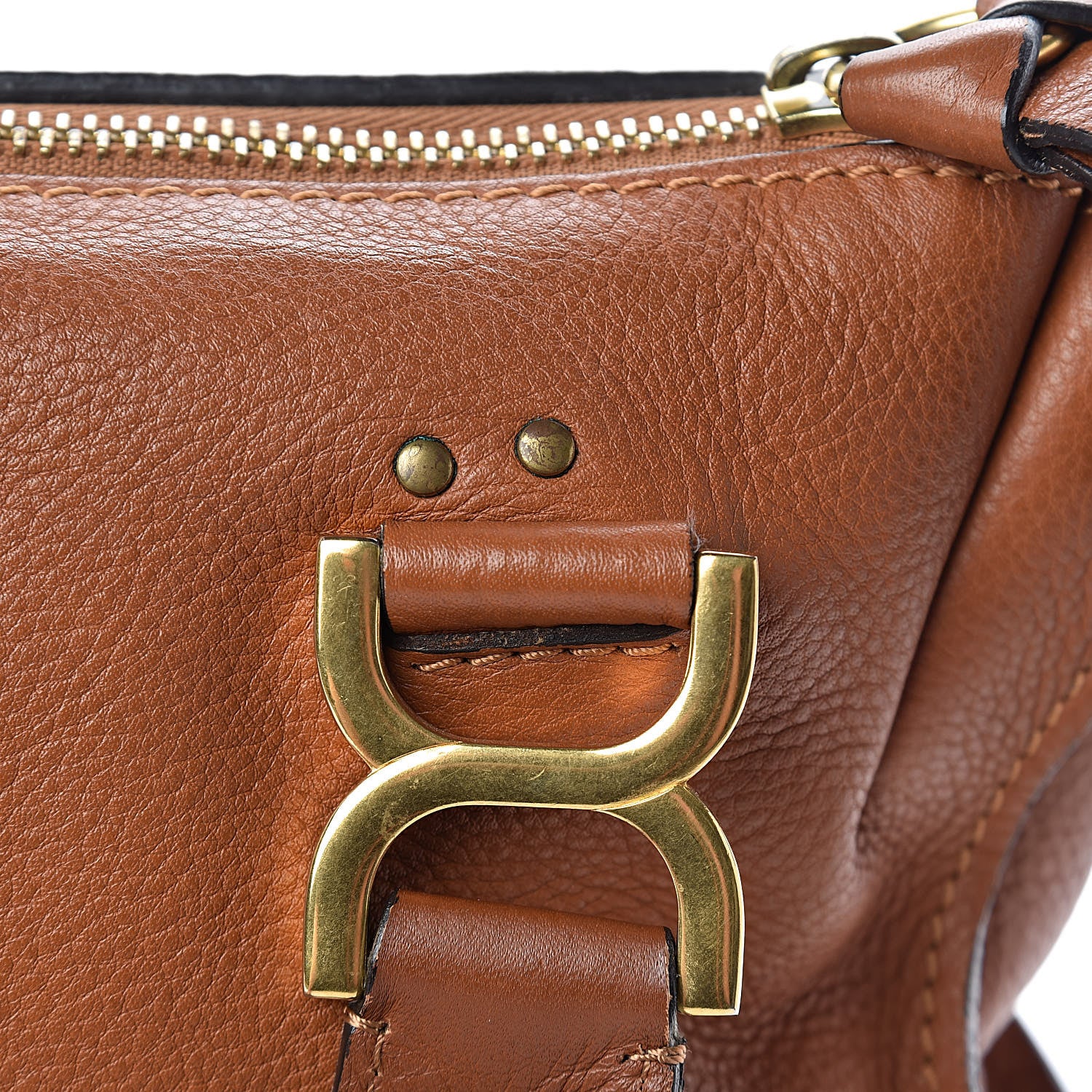 Chloe Calfskin Medium Marcie Satchel Tan 15 of 18
