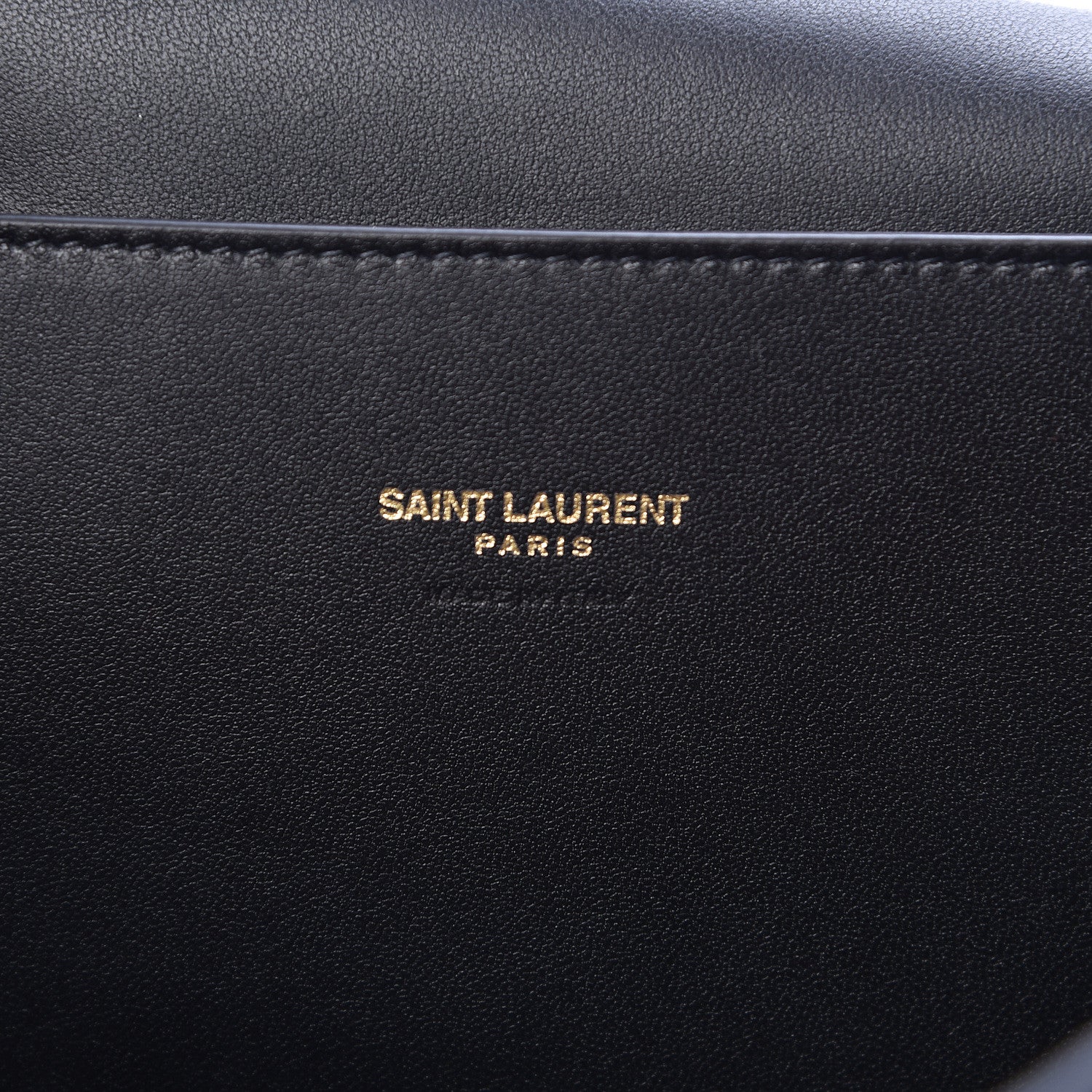 Saint Laurent Smooth Calfskin Suede Medium Reversible Monogram Kate Satchel Black 10 of 19