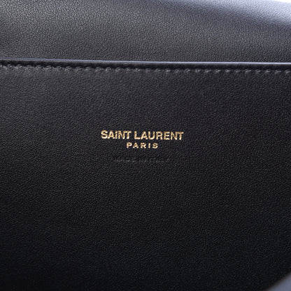 Saint Laurent Smooth Calfskin Suede Medium Reversible Monogram Kate Satchel Black 10 of 19