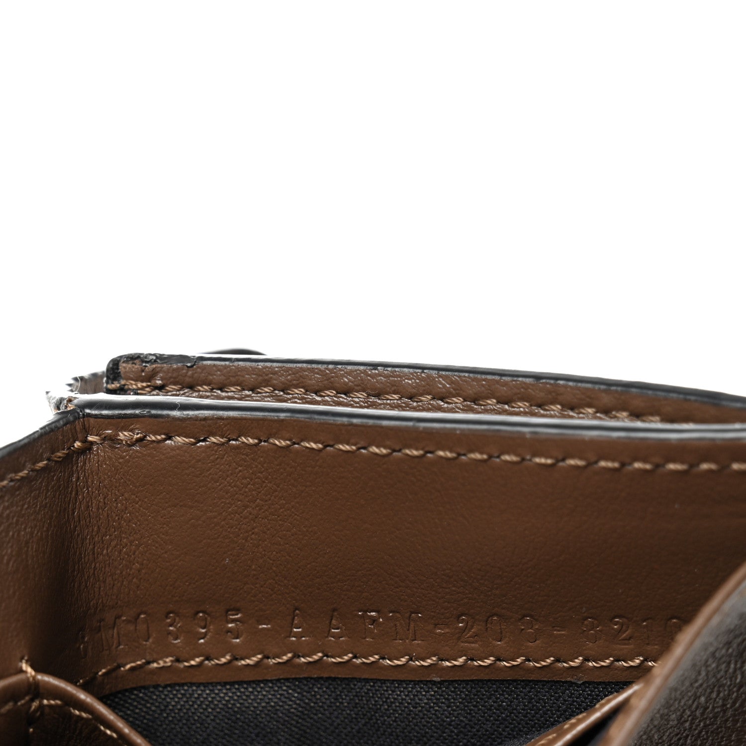 Fendi Vitello Soft F is Fendi Bi-Color FF 1974 Embossed Micro Tri-Fold Envelope Wallet Maya Black 8 of 9