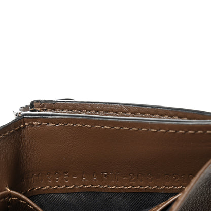 Fendi Vitello Soft F is Fendi Bi-Color FF 1974 Embossed Micro Tri-Fold Envelope Wallet Maya Black 8 of 9