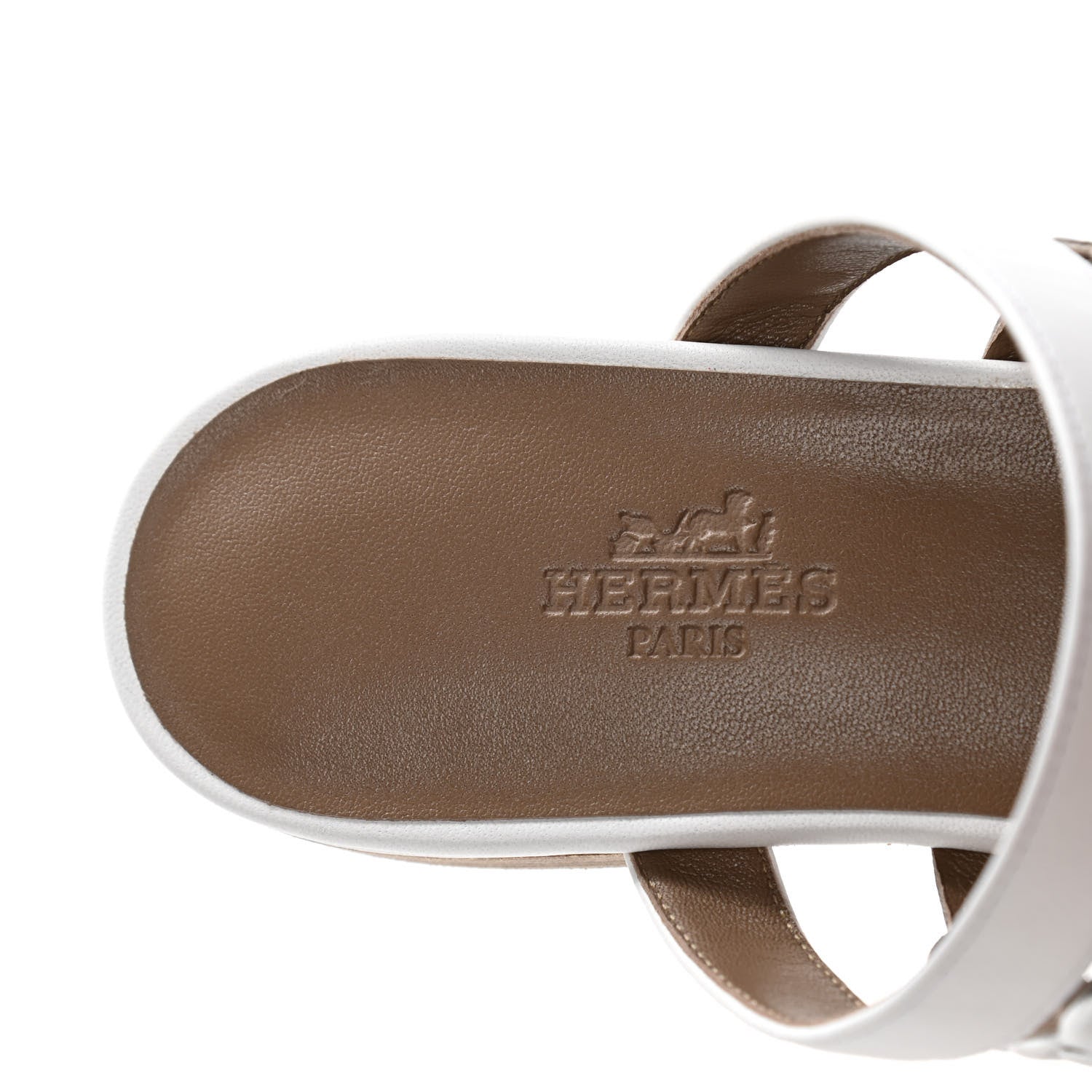 Hermes Nappa Amalfi Sandals 35.5 White Gris Argente 8 of 10