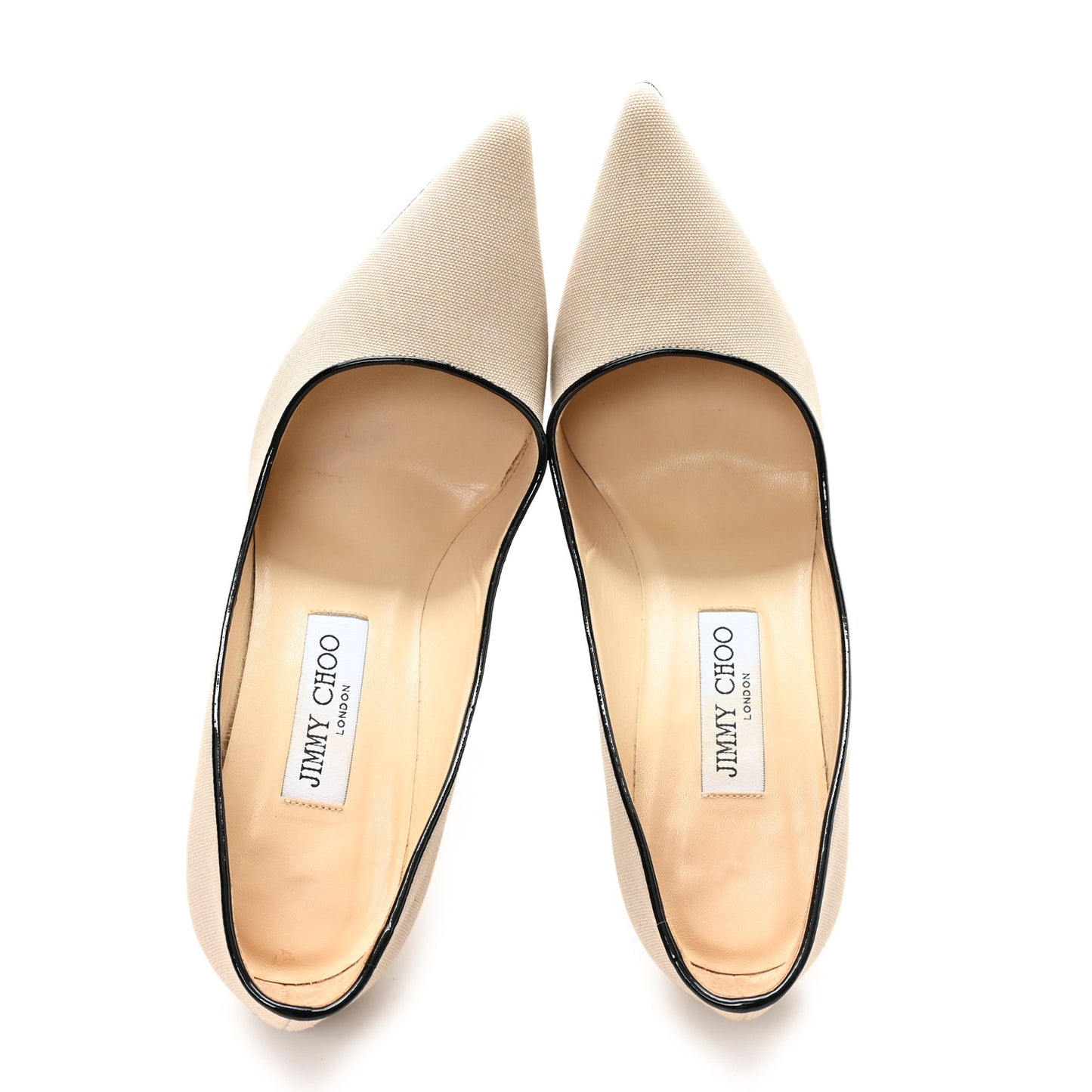 Canvas Patent Abel Pump 38 Natural Black
