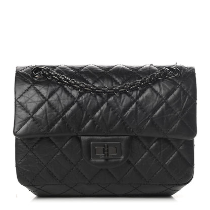 Chanel Aged Calfskin Quilted 2.55 Reissue Mini Flap So Black 1 of 13