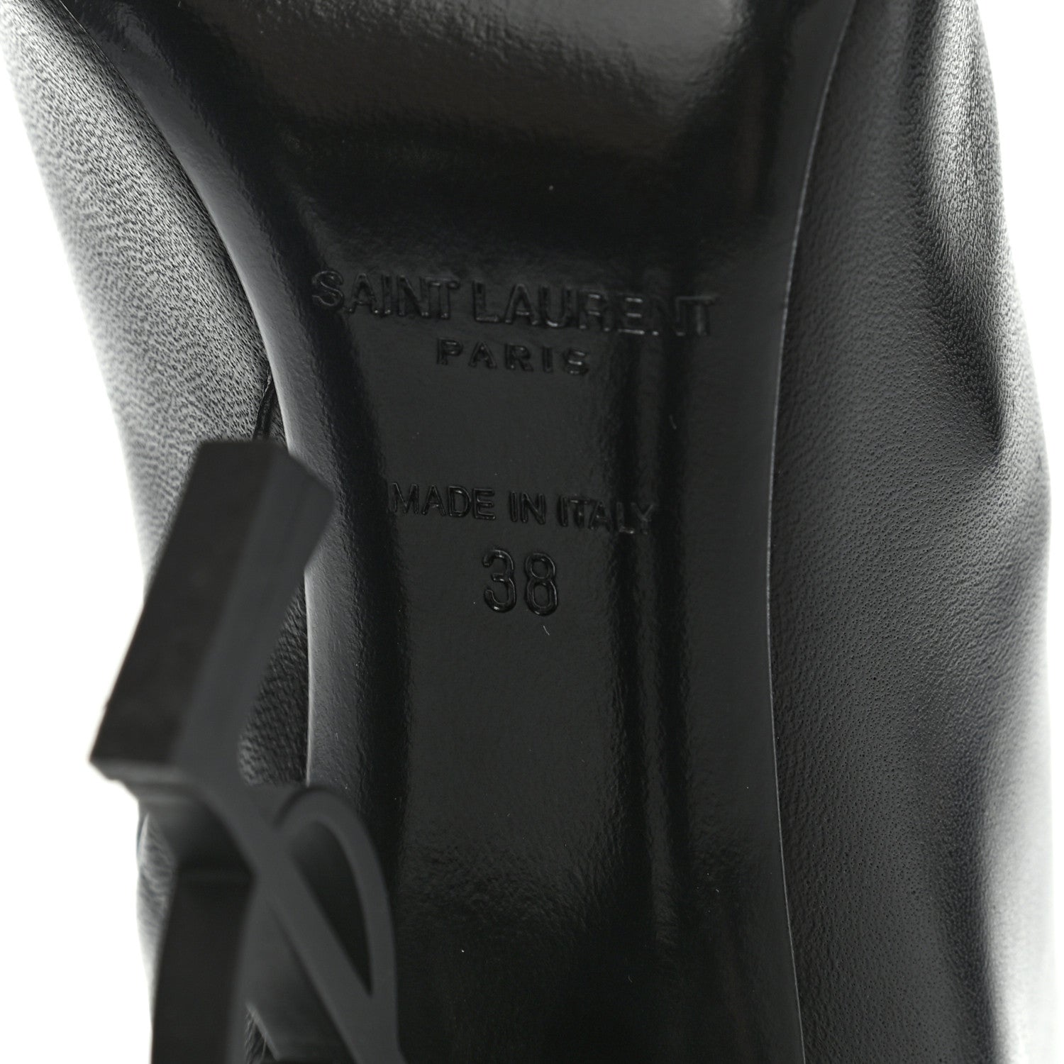 Saint Laurent Calfskin Opyum Ankle Boots 38 Black 8 of 13