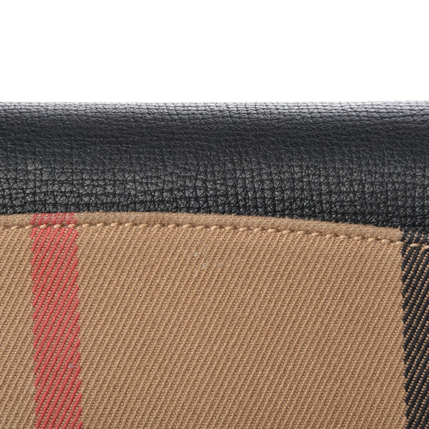 Calfskin House Check Porter Continental Wallet Black