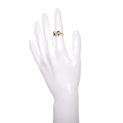 Tiffany 18K Yellow Gold Diamond Bow Ring 48 4.5 2 of 6