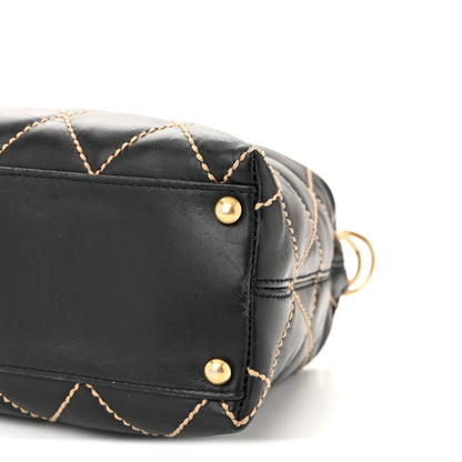 Chanel Calfskin Wild Stitch Hobo Black 10 of 11