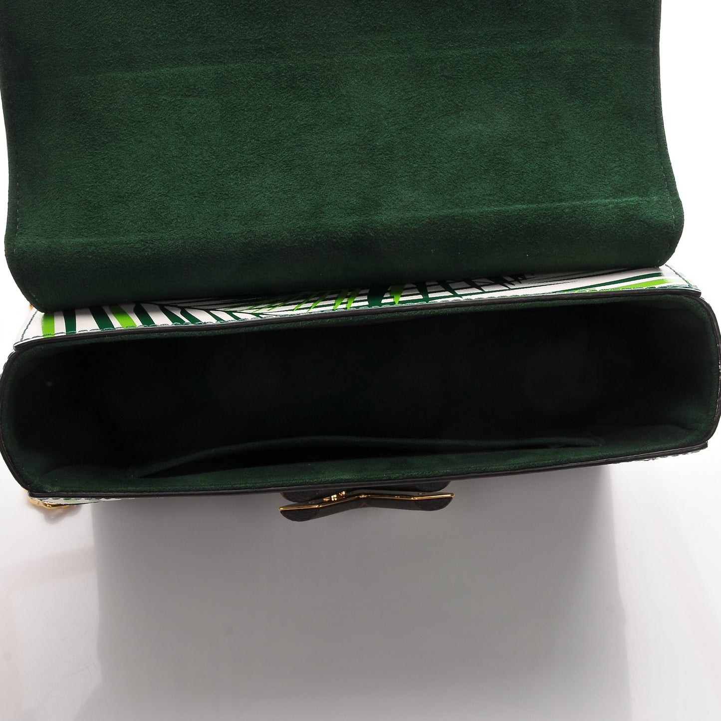 Monogram Palm Twist Shoulder Bag MM Vert White