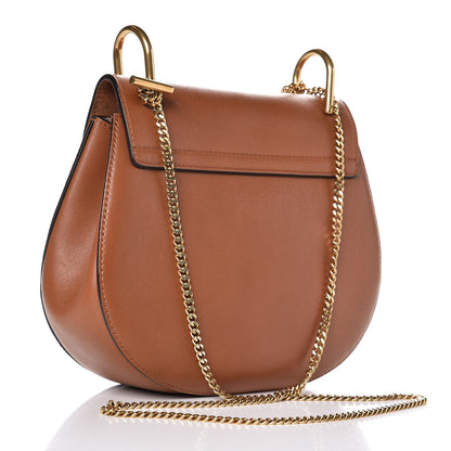 Chloe Suede Smooth Calfskin Studded Drew Shoulder Bag Caramel 3 of 10