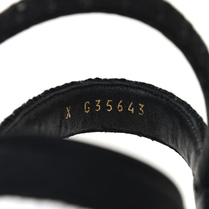 Chanel Tweed Chain Platform Sandals 38.5 Black 8 of 8