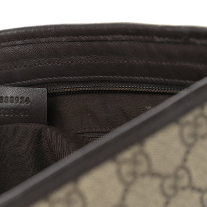 Gucci GG Plus Monogram Medium Flat Messenger Bag Dark Brown 6 of 12