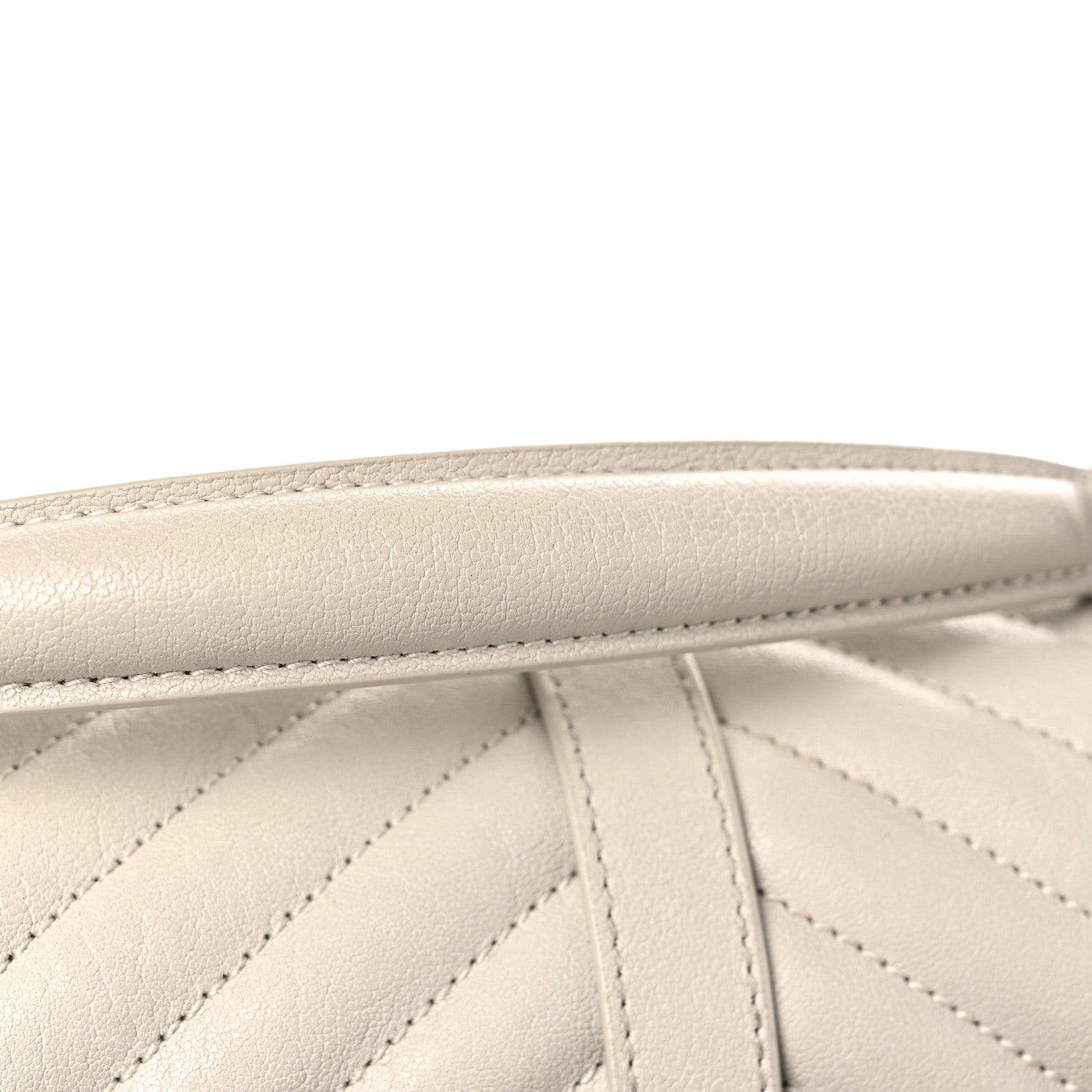 Saint Laurent Sheepskin Matelasse Chevron Monogram Medium College Bag Crema Soft 21 of 22