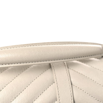 Saint Laurent Sheepskin Matelasse Chevron Monogram Medium College Bag Crema Soft 21 of 22
