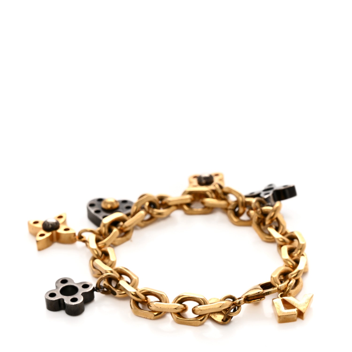 Louis Vuitton Monogram Hide and Seek Bracelet Gold 3 of 8