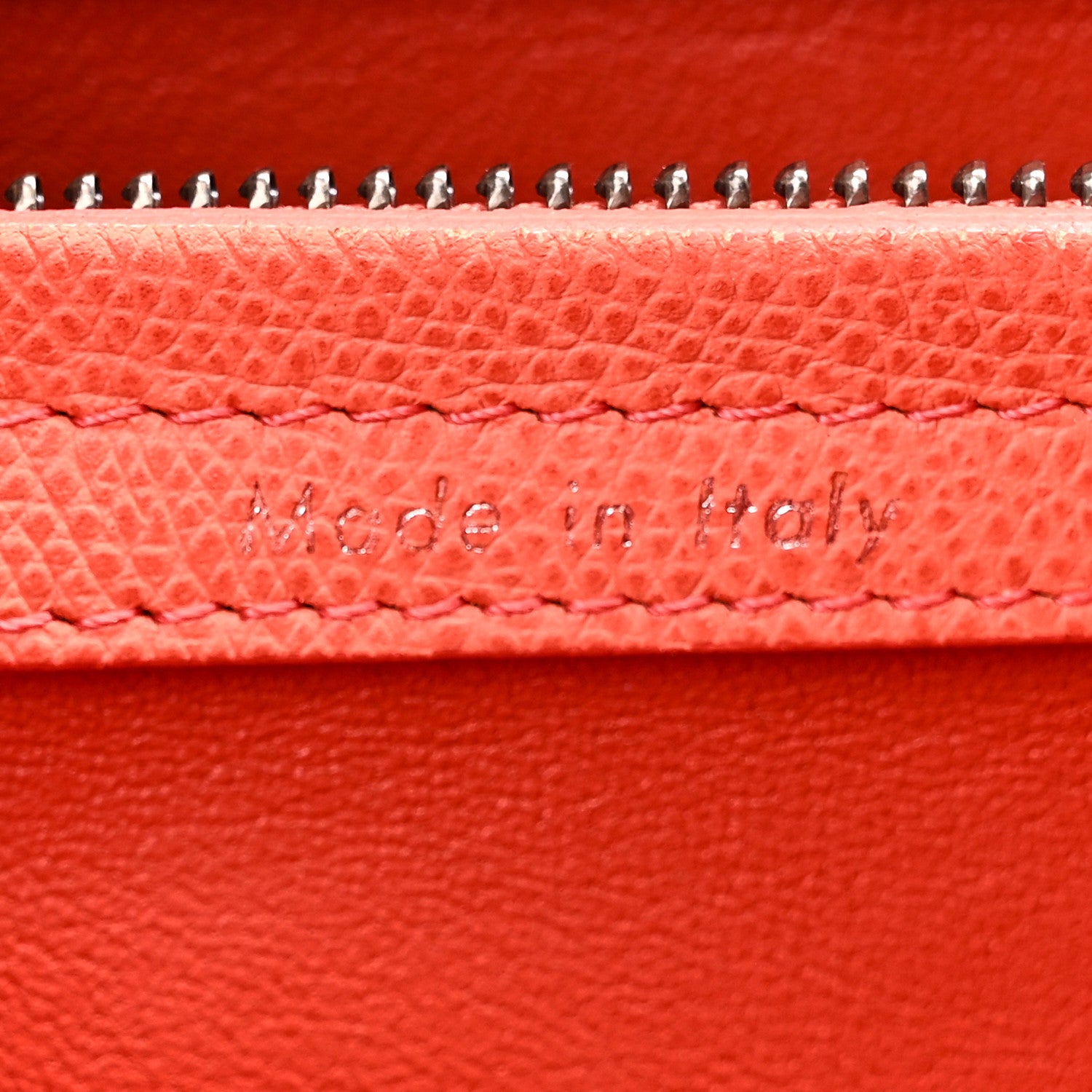 Celine Grained Calfskin Medium Phantom Luggage Coral 6 of 9