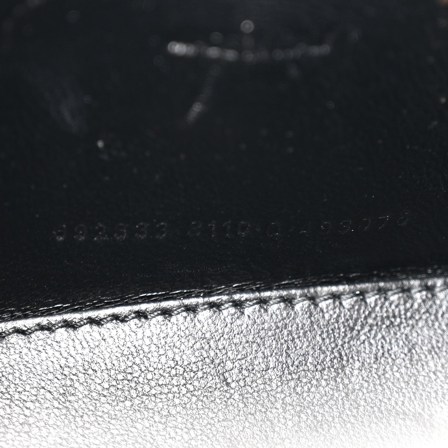 Balenciaga Metallic Calfskin Crocodile Embossed Crystal Hourglass Top Handle Bag XS Silver 7 of 15