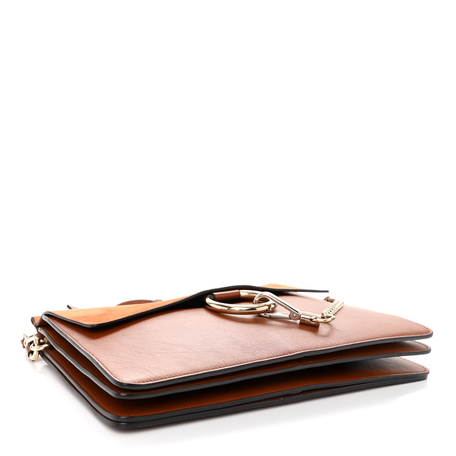Chloe Suede Calfskin Medium Faye Shoulder Bag Tobacco 4 of 14
