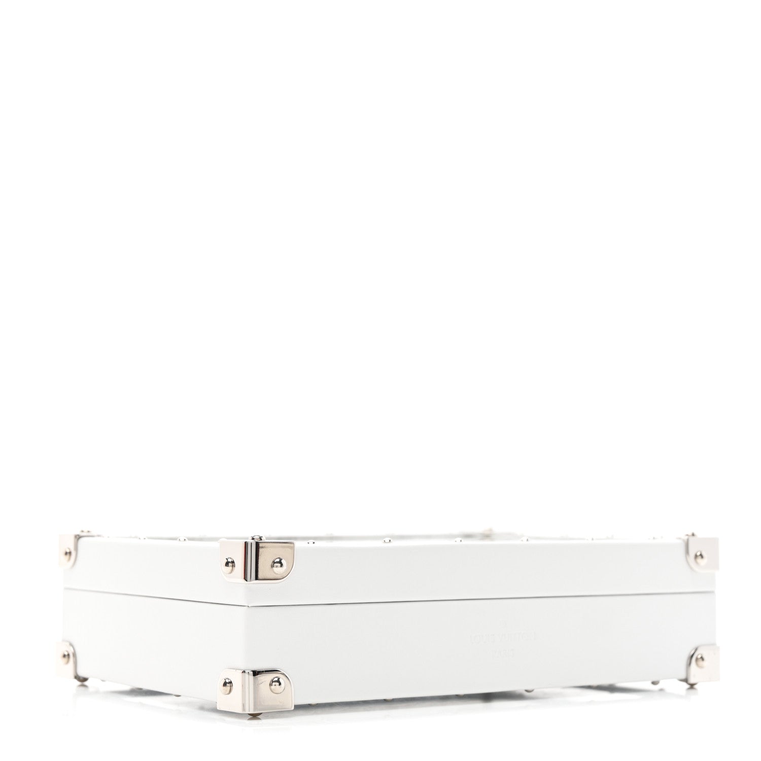 Louis Vuitton Calfskin Mirror Monogram Etched Jewelry Box Trunksu White 5 of 10