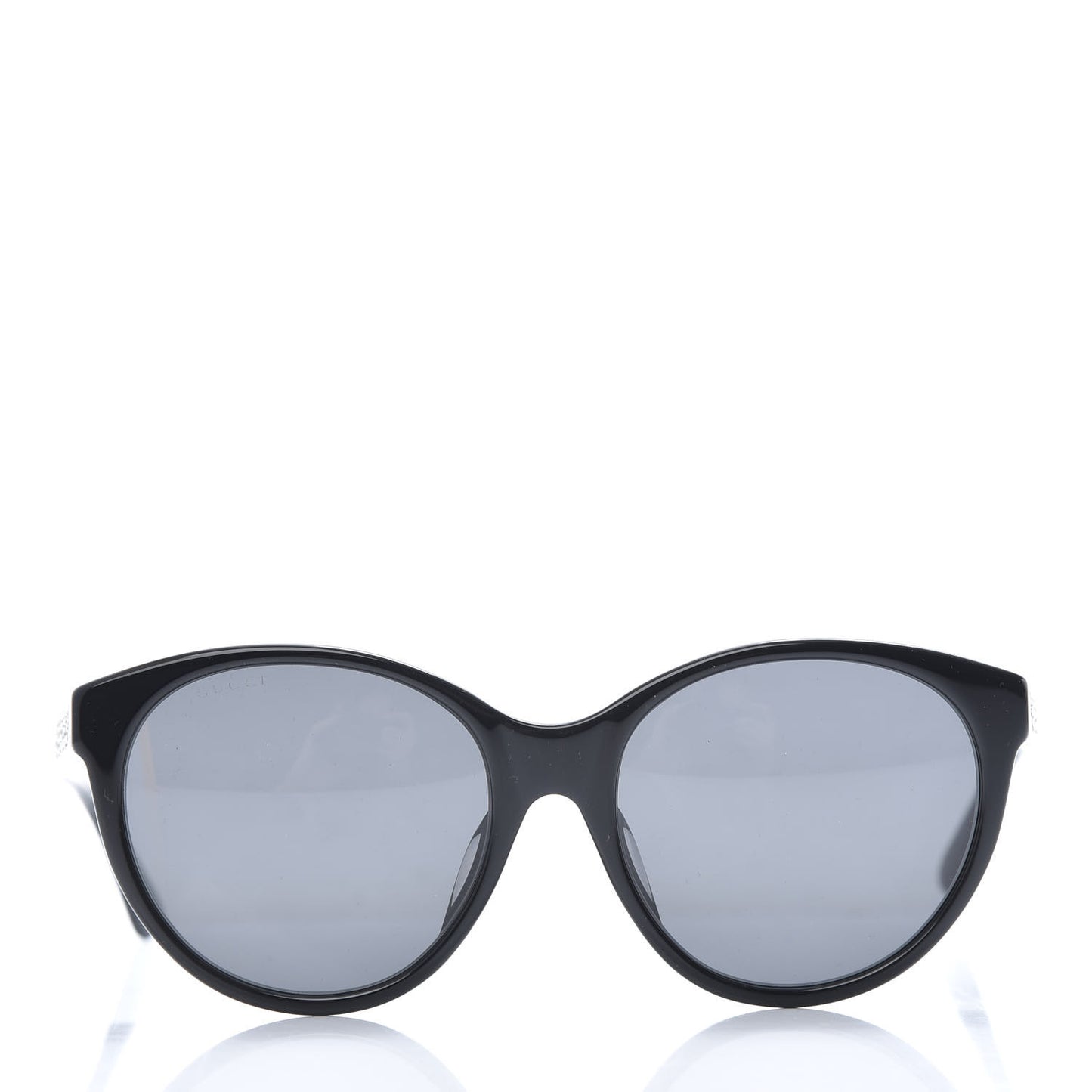 Round Frame Crystal Sunglasses GG 0419S Black