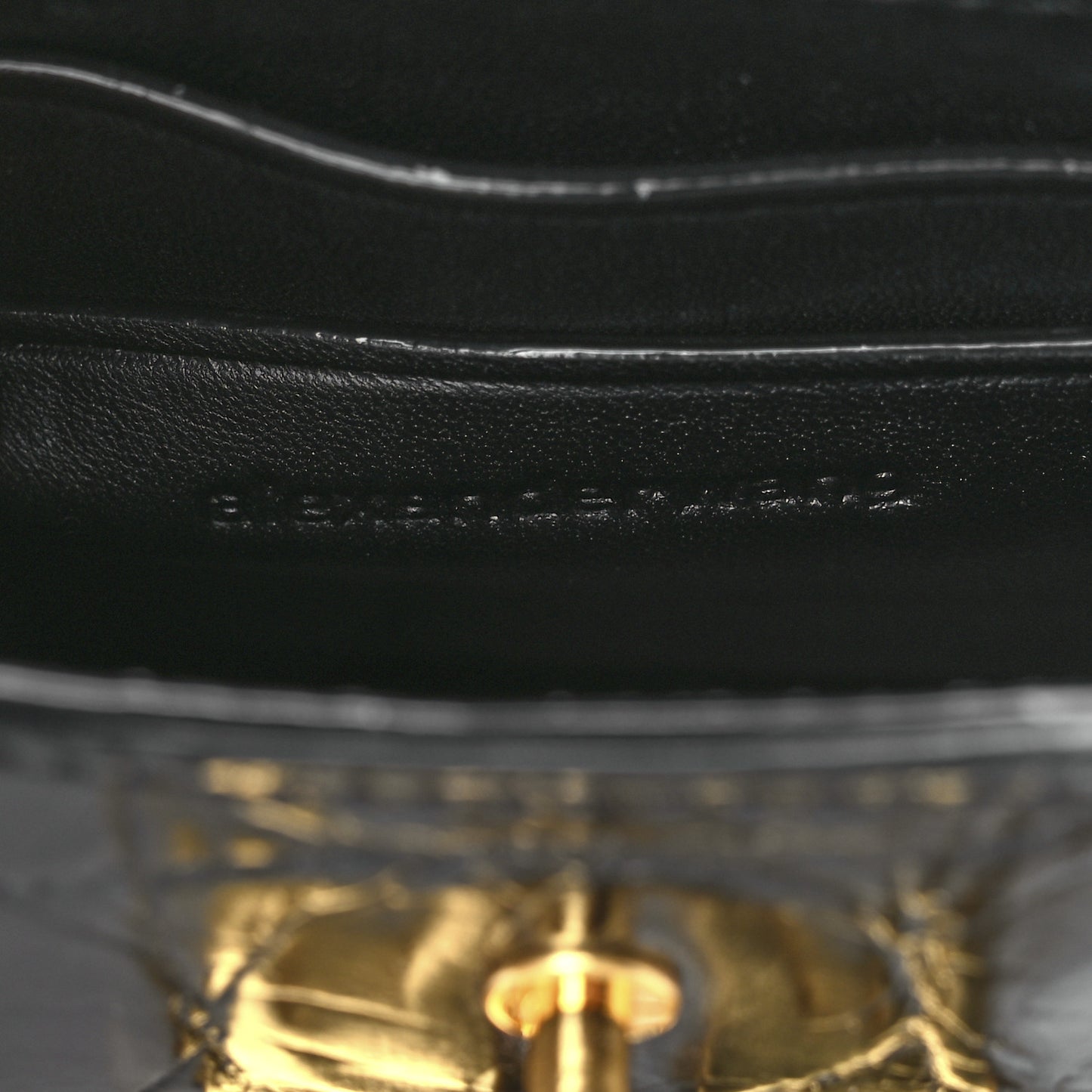 Crocodile Embossed Calfskin Micro Legacy Hobo Black