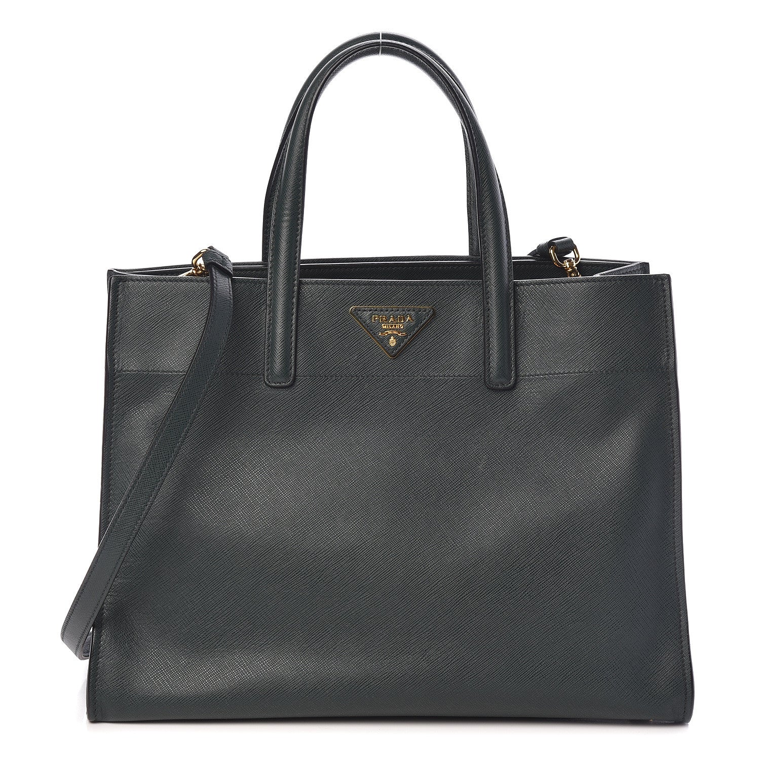 Prada Saffiano Soft Tote Smeraldo 1 of 9