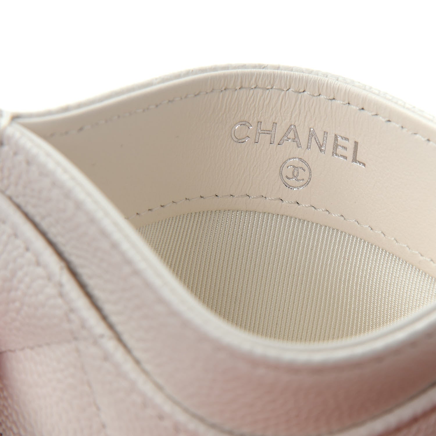 Chanel Caviar Quilted Card Holder White 5 of 9