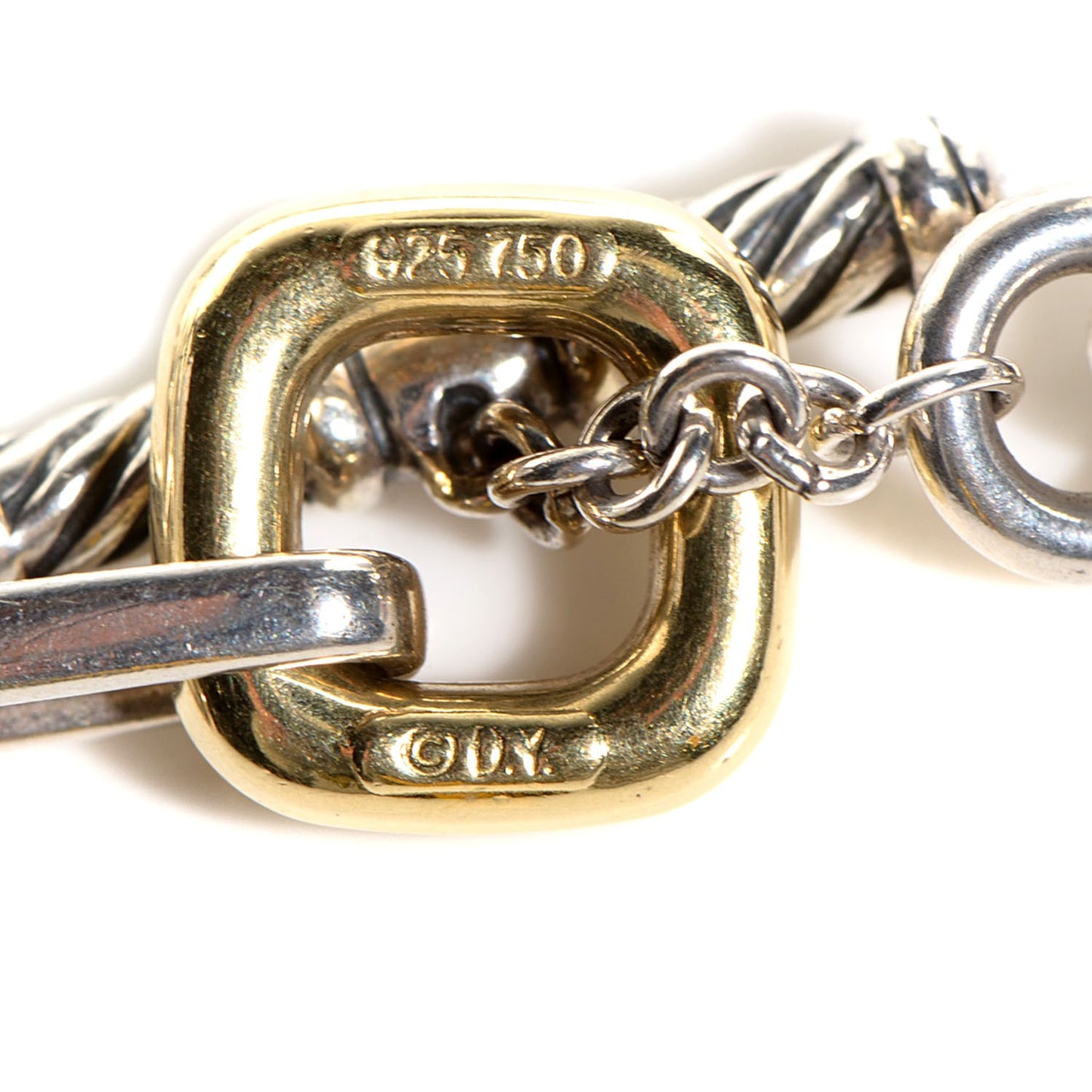 Sterling Silver 18K Gold Figaro Chain Necklace