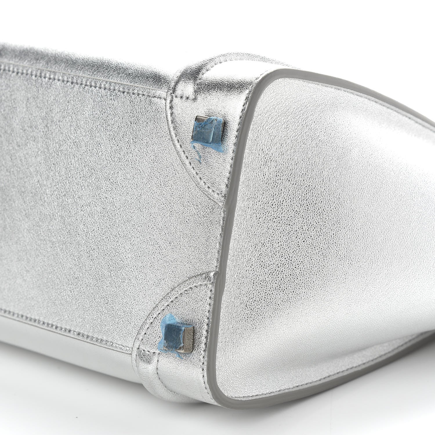 Celine Laminated Lambskin Micro Luggage Silver 9 of 12