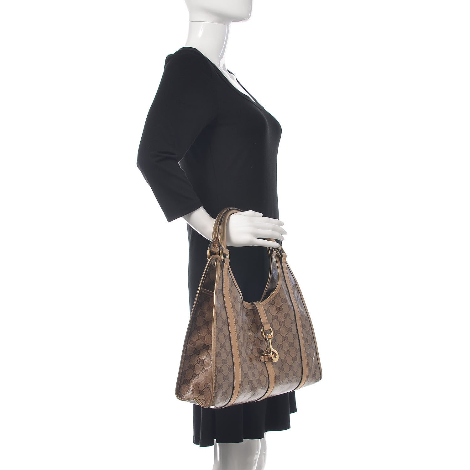 Gucci Crystal Monogram Medium Joy Shoulder Bag Bronze 2 of 13
