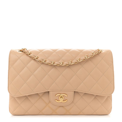 Chanel Caviar Quilted Jumbo Double Flap Beige Clair 1 of 12