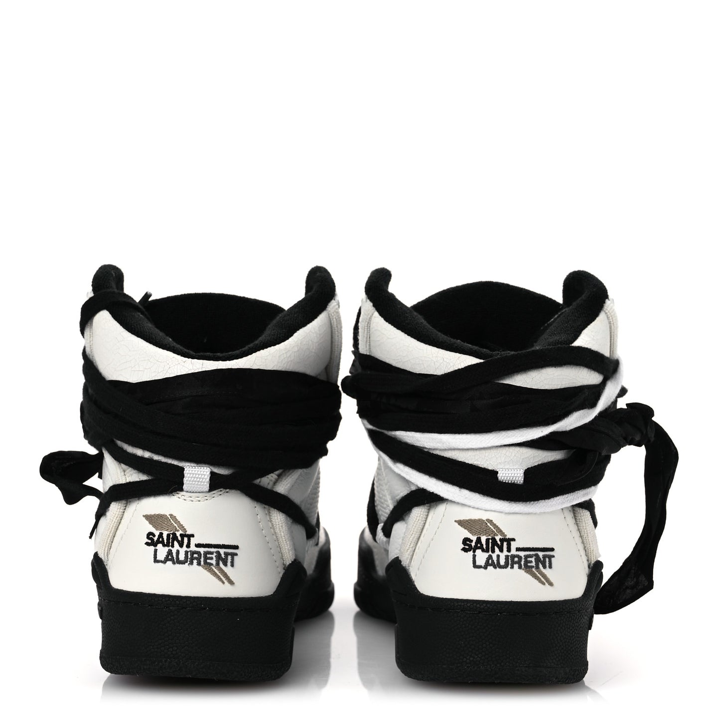 Calfskin Smith High Top Sneakers 41 White Black